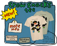 a t - shirt that says crow snacks