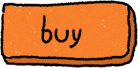 an orange block with the word buy on it